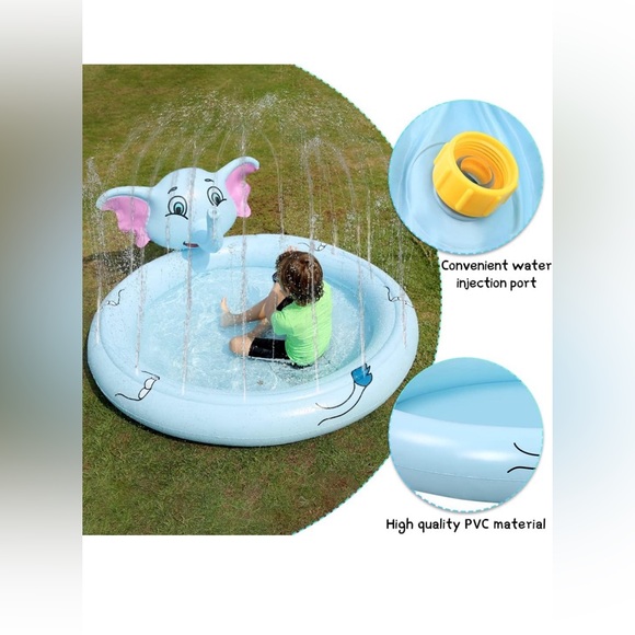 Kids👦🏻👧🏻Inflatable Sprinkler💦Pool 68 Inch Upgraded 3 in 1 Splash 💦 Pad - Picture 6 of 8